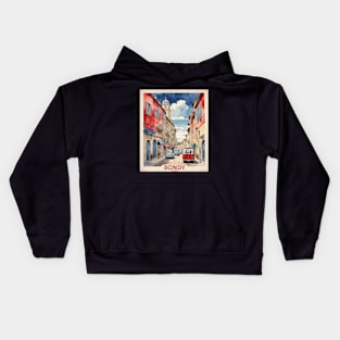 Bondy France Vintage Travel Poster Tourism Kids Hoodie